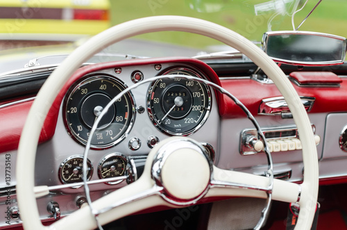 vintage car dashboard © slaved