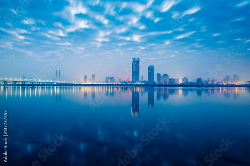 urban skyline with cityscape in Nanchang,China. © fanjianhua