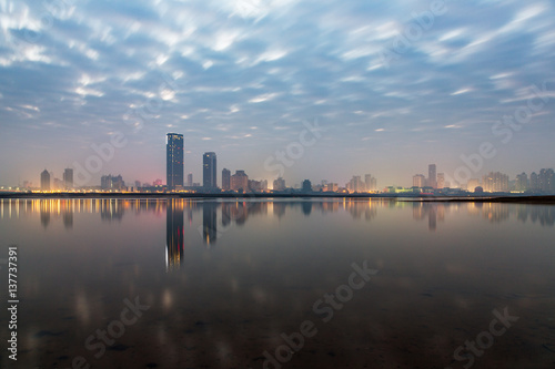 urban skyline with cityscape in Nanchang,China.