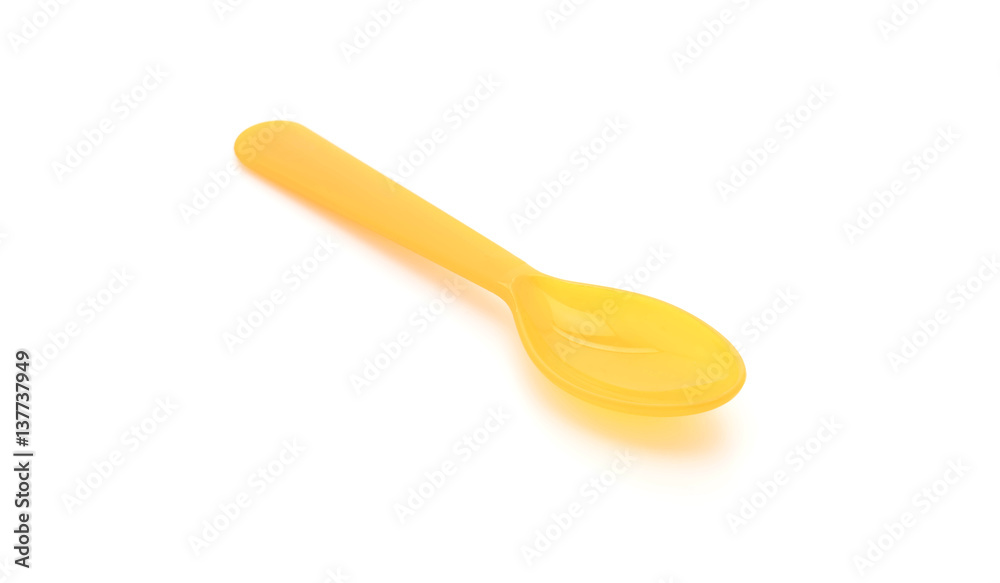 yellow plastic spoon yellow plastic spoon