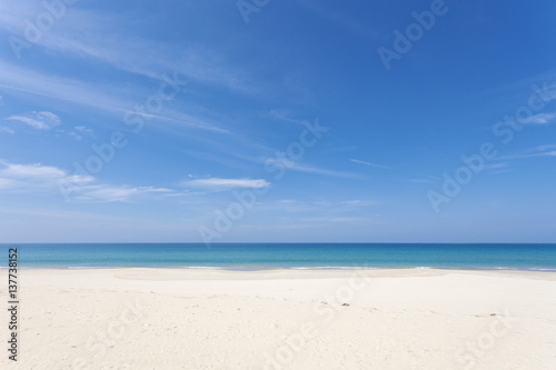 beautiful beach and tropical sea for summer and travel background. © panya99