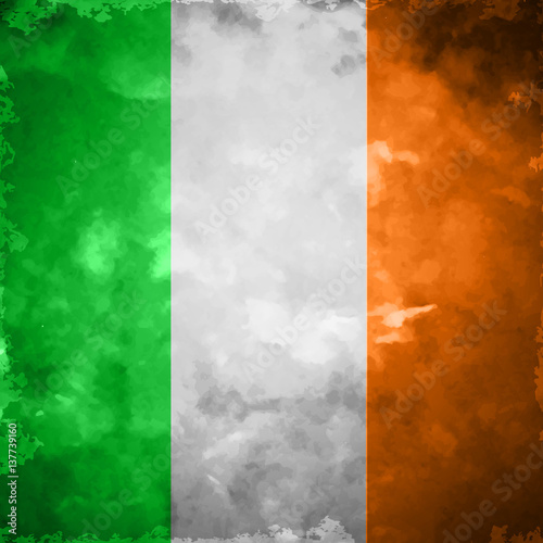 Crumpled flag of Ireland