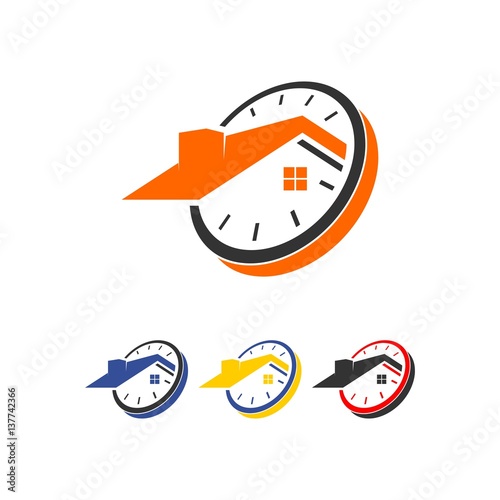 time home vector logo