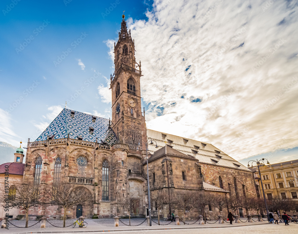 gothic Cathedral of Bozen - obrazy, fototapety, plakaty 