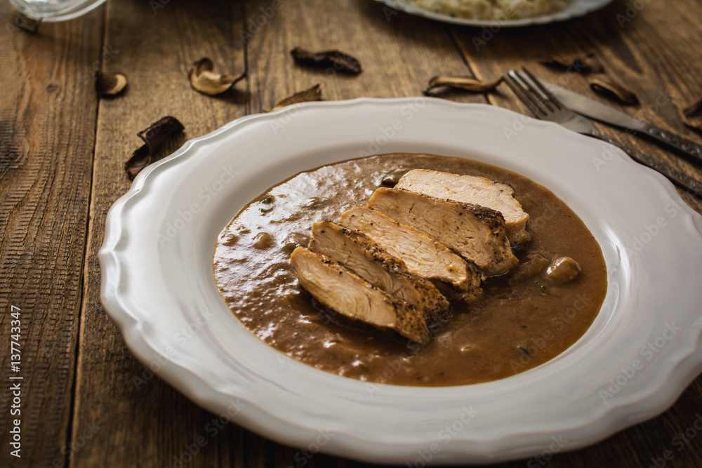 Chicken with mushroom sauce Chicken with mushroom sauce