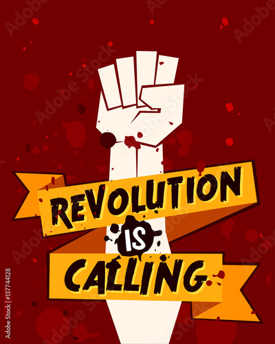clenched fist vector illustration for resistance and revolution symbol