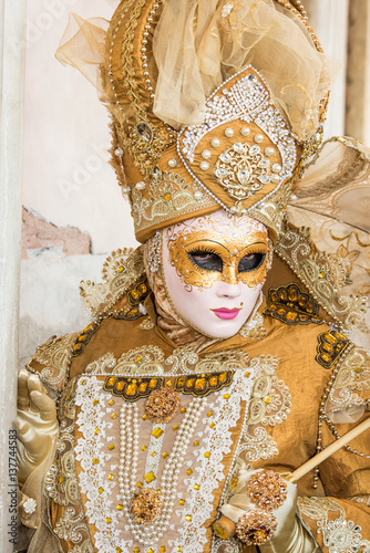 Traditional Venetian carnival mask photo