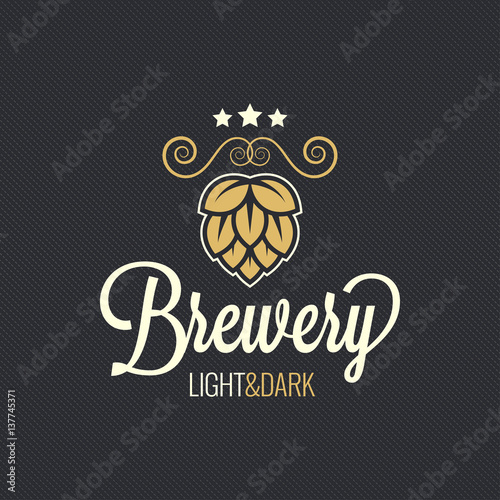 Beer Label Hop Vintage Design Background