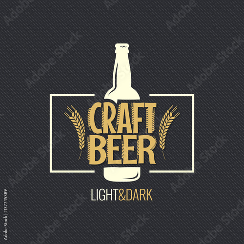 beer bottle vintage label design background