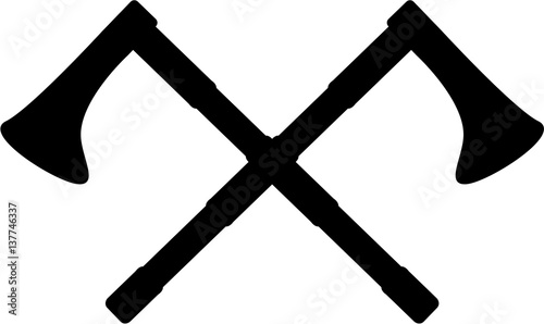 Simple Viking Axes in Silhouette