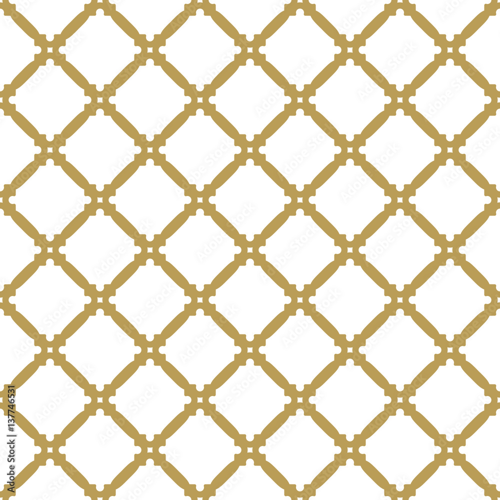 Fototapeta premium Seamless ornament in arabian style. Pattern for wallpapers and backgrounds. Golden and white pattern