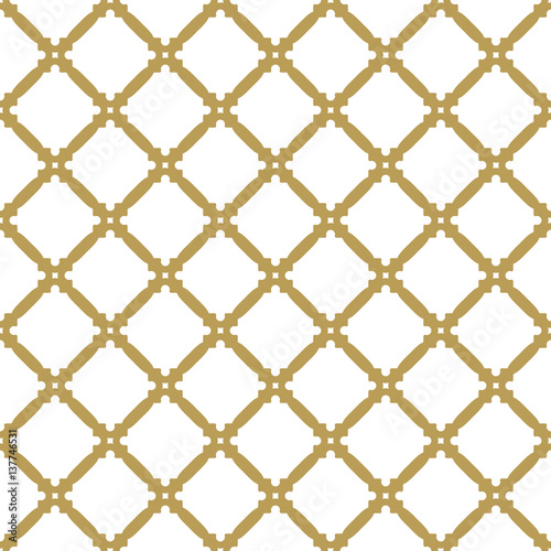 Seamless ornament in arabian style. Pattern for wallpapers and backgrounds. Golden and white pattern