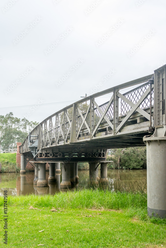 Old swing bridge. Old swing bridge.