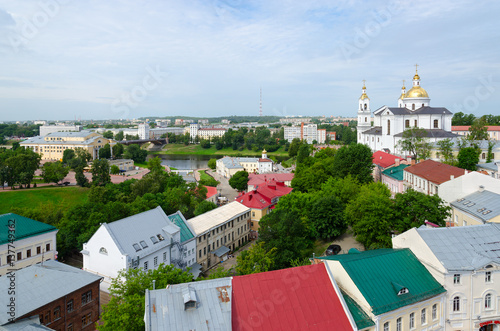 Top view of Holy Assumption Cathedral, Western Dvina River, Vitebsk photo