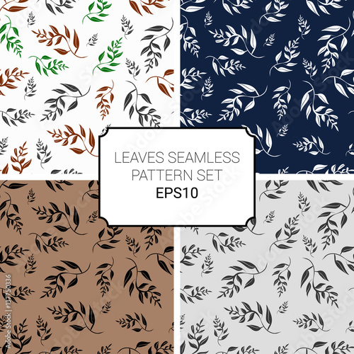 A set of four vector patterns from leaves and twigs