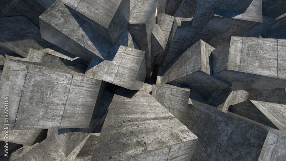 Abstract concrete background, 3 d render