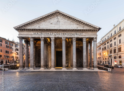 Nobody at Pantheon at sunrise, Rome, Italy #137751566