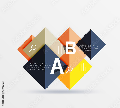 Overlapping square infographics Free Download Overlapping square infographics - GFXLoad