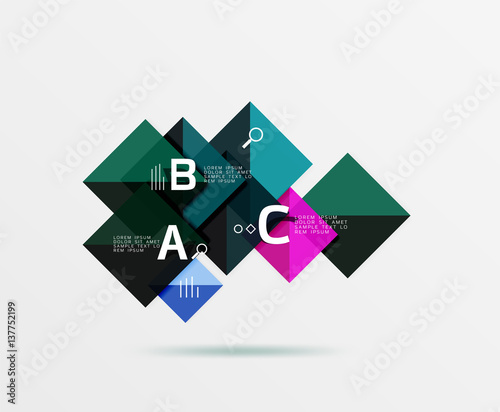 Overlapping square infographics Free Download Overlapping square infographics - GFXLoad