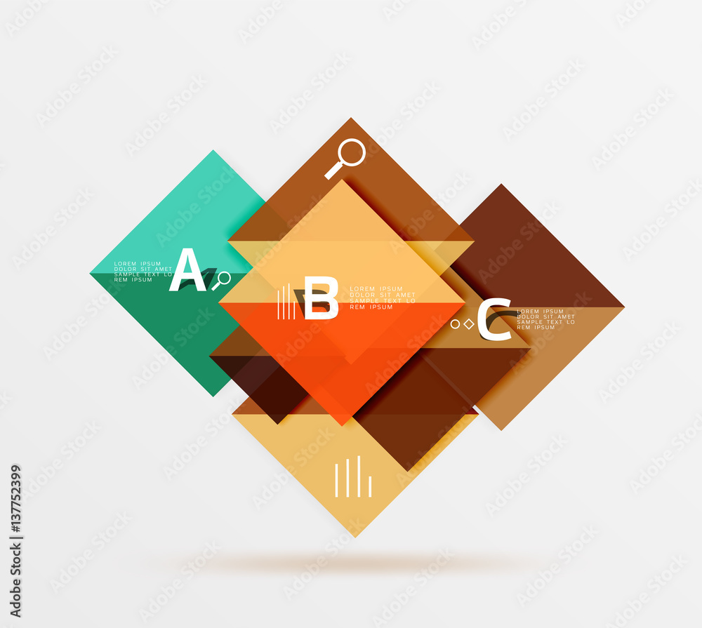 Geometric abstract background with option infographic