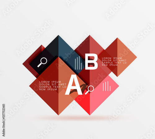Overlapping square infographics Free Download Overlapping square infographics - GFXLoad