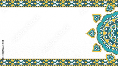 Decorative eastern style Islamic background looped animation