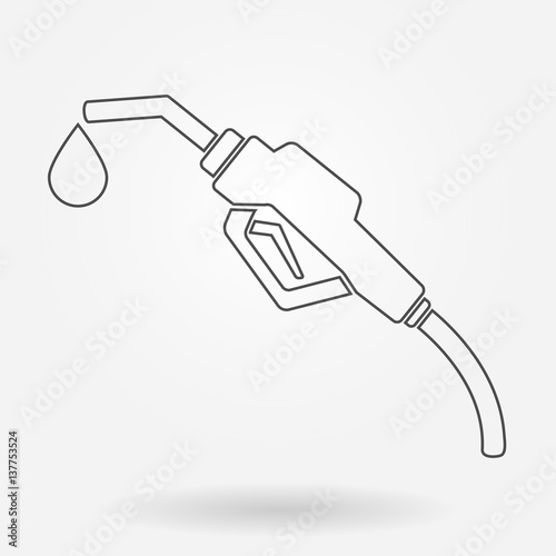 Gas pump outline icon