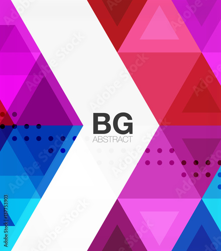 Vector abstract colorful triangle repetition