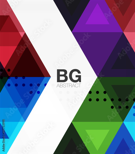 Vector abstract colorful triangle repetition
