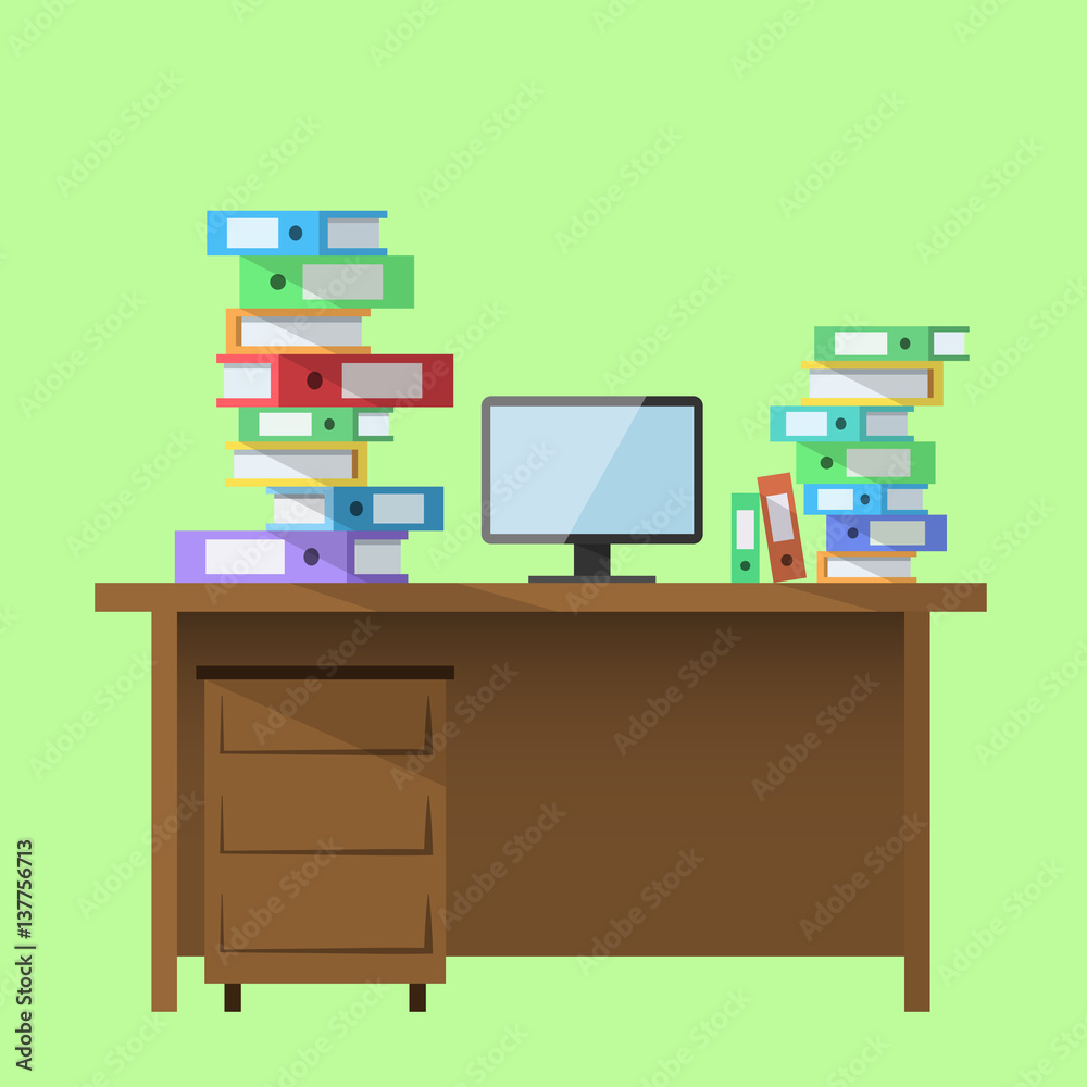Office workspace illustration Office workspace illustration