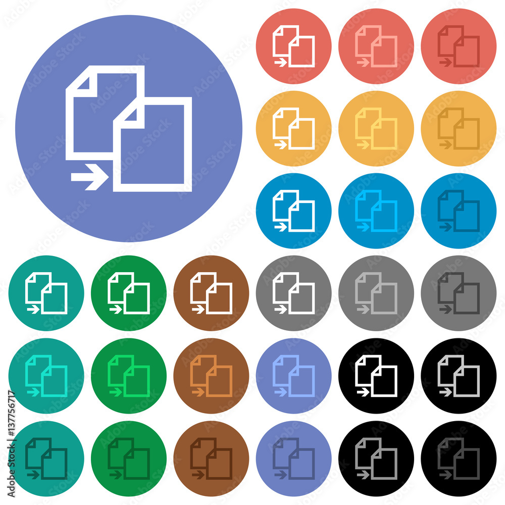Copy item round flat multi colored icons Copy item round flat multi colored icons