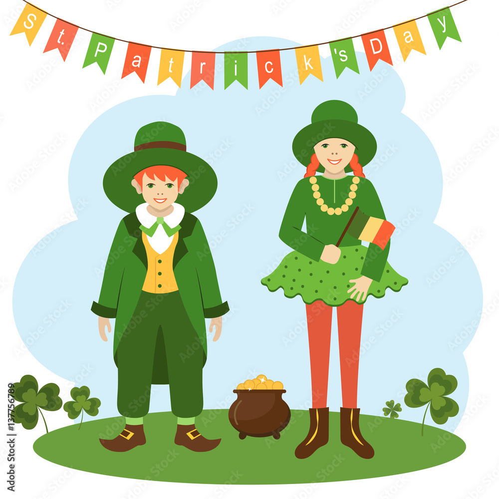 Fototapeta premium Postcard St. Patrick's Day.