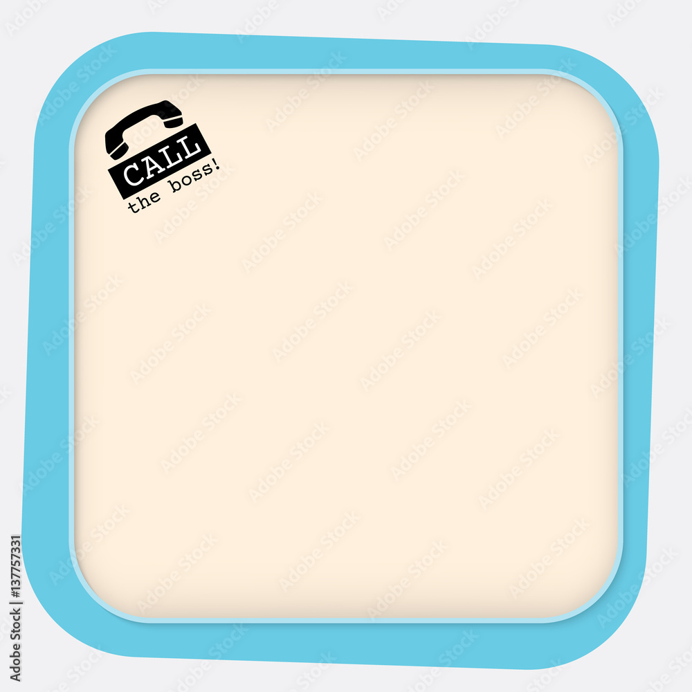 Obraz premium Vector blue text box and phone icon