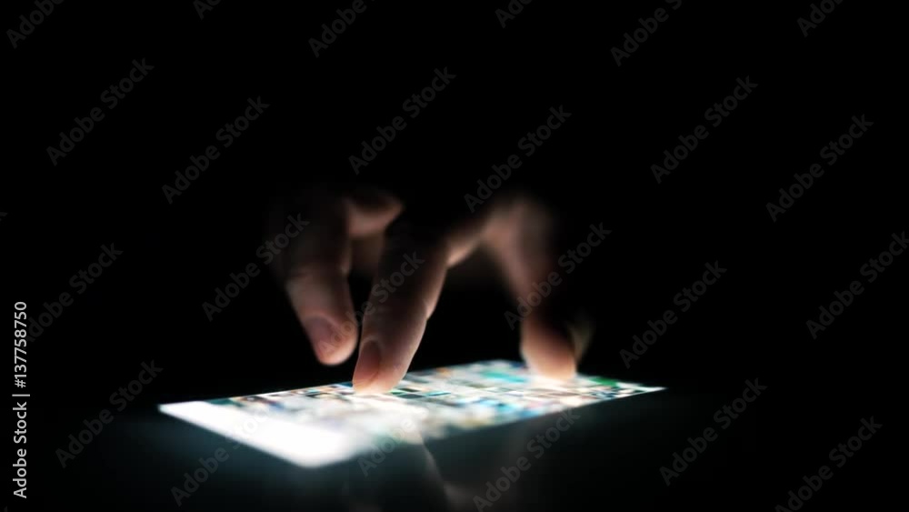 Man using smartphone app. New generation of the internet