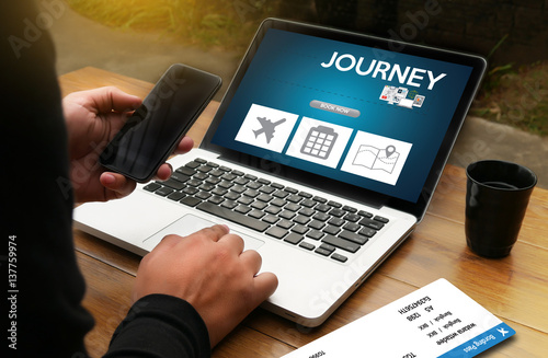 touch Online holiday reservation booking interface to go trip journey
