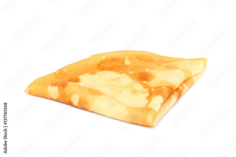 Thin pancake folded triangle. Thin pancake folded triangle.