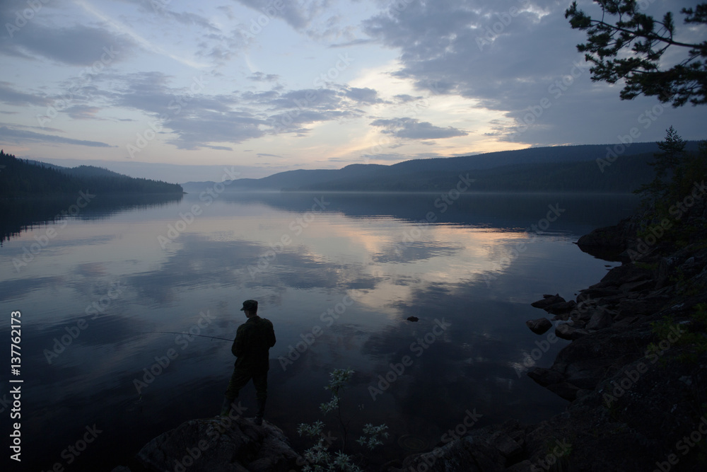 Fototapeta premium Night fishing
