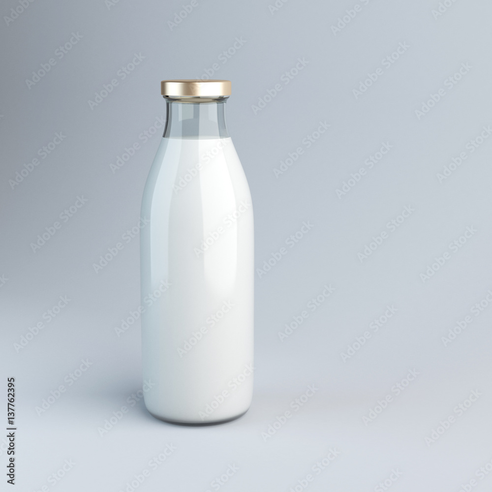 Milk bottle 3d rendering Milk bottle 3d rendering