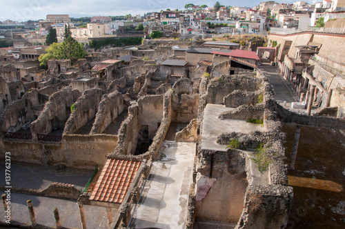 the excavations of Herculaneum, south italy