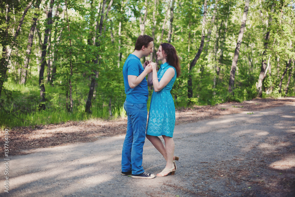 Happy loving couple having fun and enjoying in park Happy loving couple having fun and enjoying in park