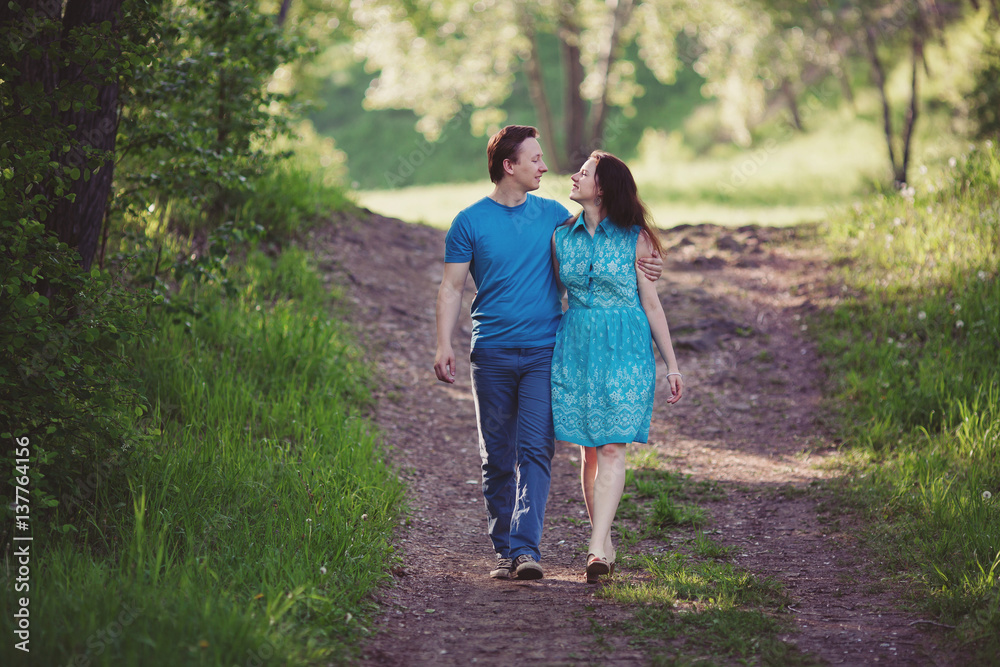 Happy loving couple having fun and enjoying in park Happy loving couple having fun and enjoying in park