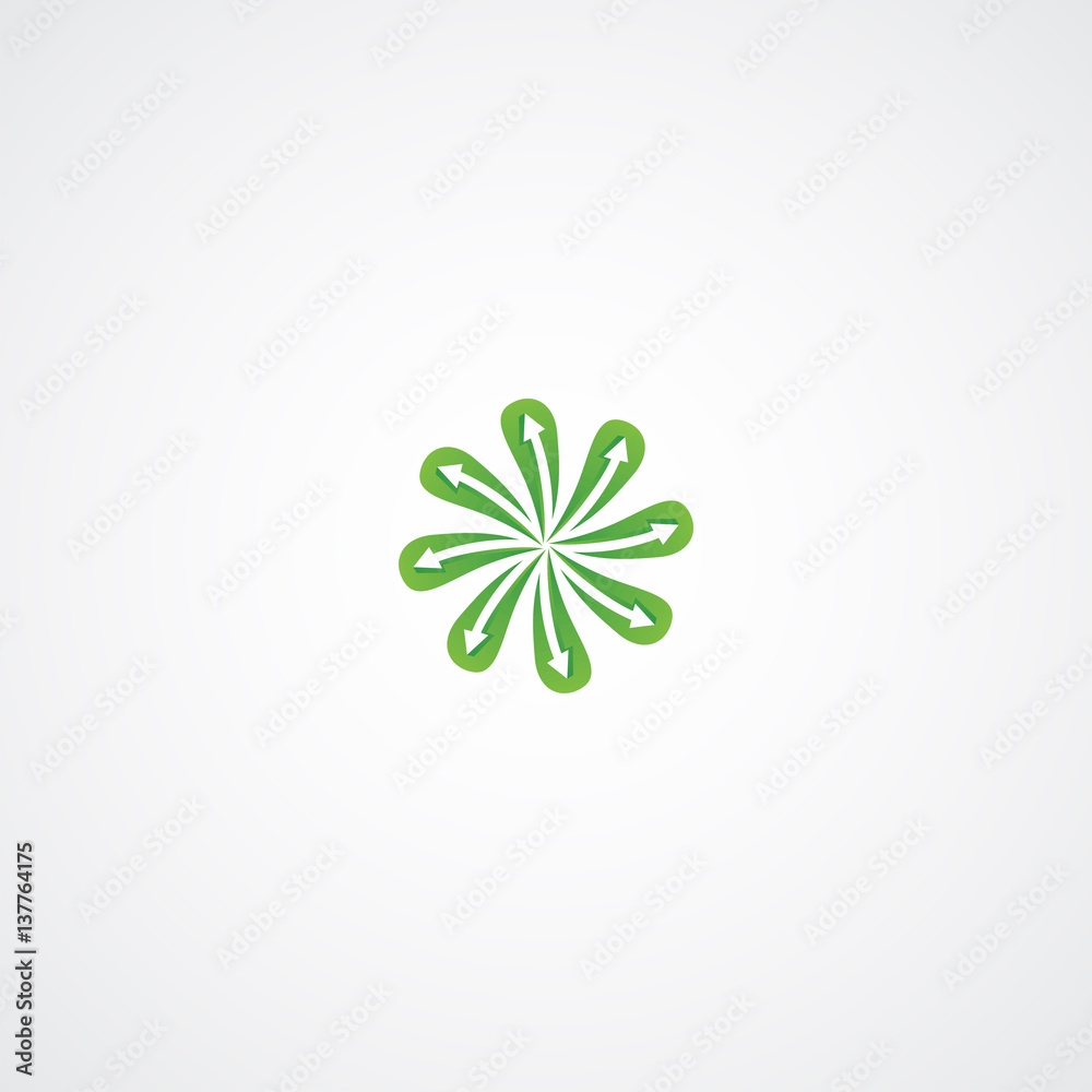 Arrow Fan Flower Logo