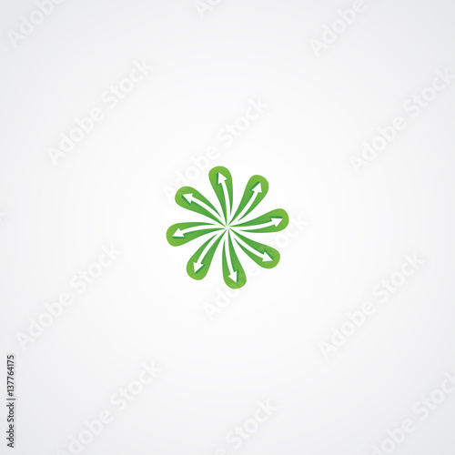 Arrow Fan Flower Logo