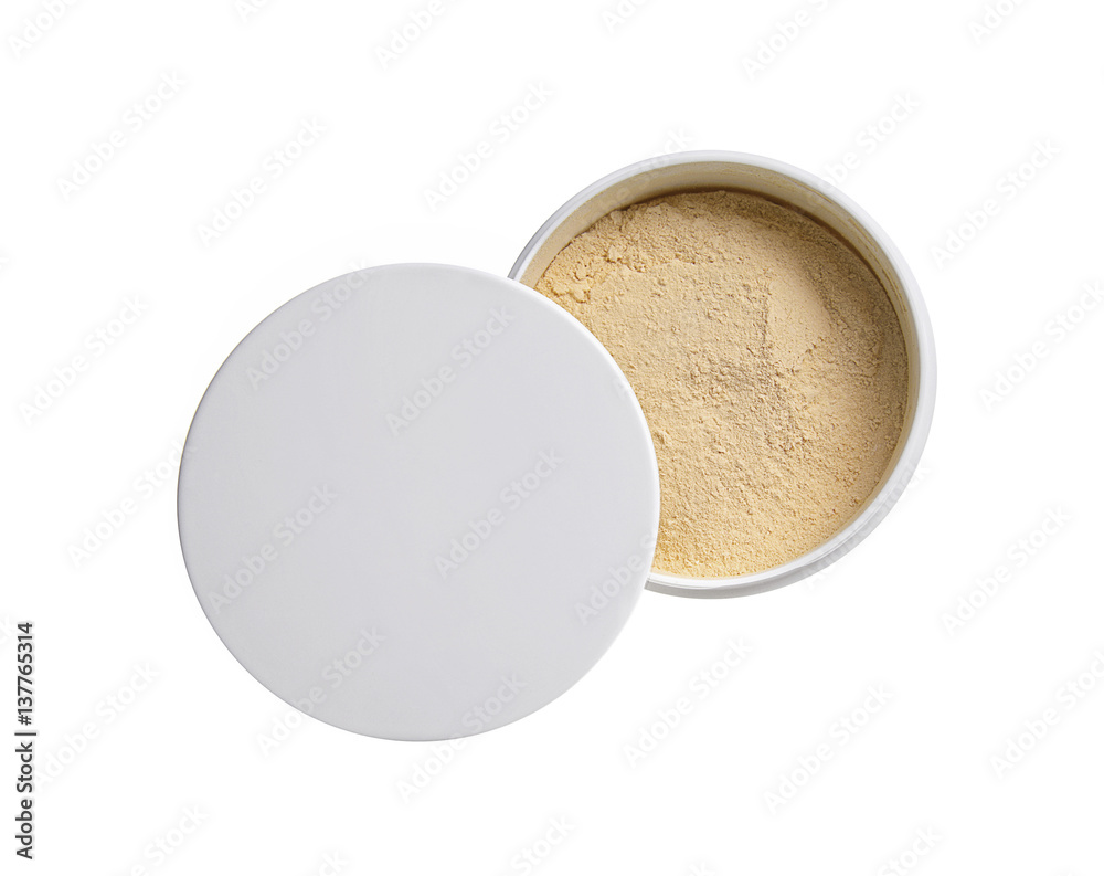 Face powder isolated on white Face powder isolated on white