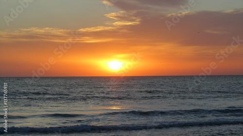 sunset on the Mediterranean Sea in Tunisia © botevvs