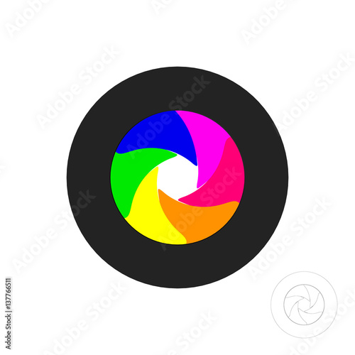 Lens Aperture.Vector colorf...