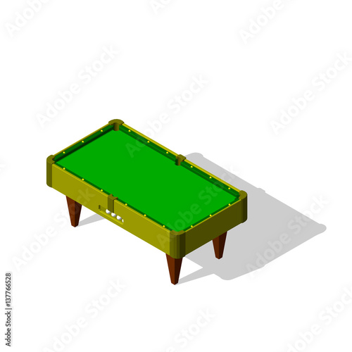 Empty billiard table.3d Vec...