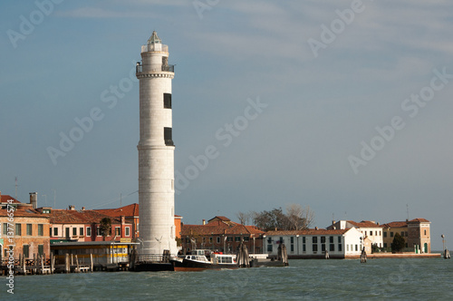 Leuchtturm der Insel Murano in der Lagune von Venedig