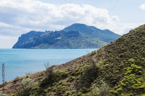 South coast of Crimea. View from Chameleon cape on Karadag volcano