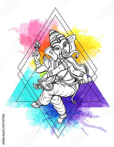 Vector illustration with Ganesha